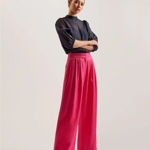Ted Baker Fuchsia Wide-Leg Pants